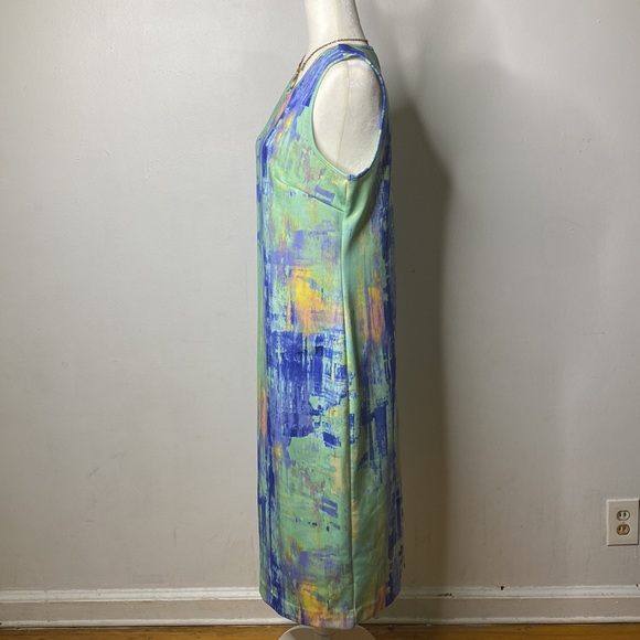 Green Blue Mesh Dress - Picture 9 of 10